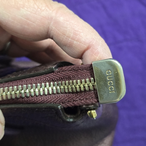 Gucci Soho Metallic Purple Leather Women's Shoulder/Crossbody Bag - Picture 8 of 12